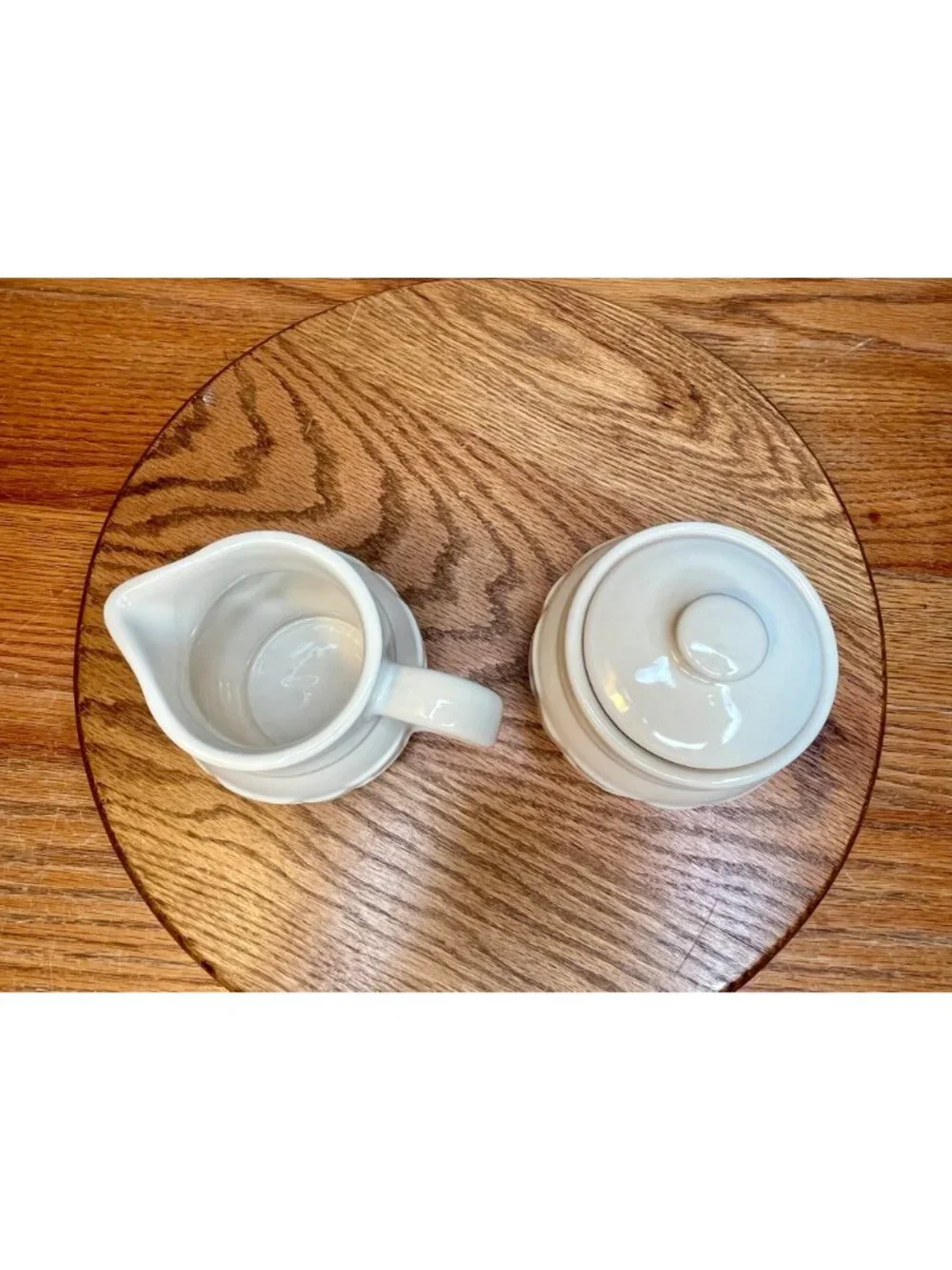 Longaberger Woven Traditions Ivory Sugar and Creamer Set